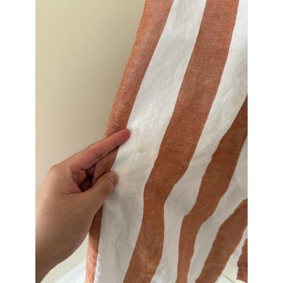 Linen Blend Madewell Huston Pull On Crop Pants Bold Stripe Beach Summer Preppy - Picture 11 of 16